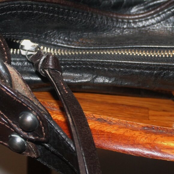 Tano Slouch Leather India Side Rings & Pockets Braided Strap Hobo Shoulderbag - Picture 4 of 13